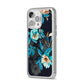 Blossom Flowers iPhone 14 Pro Max Glitter Tough Case Silver Angled Image