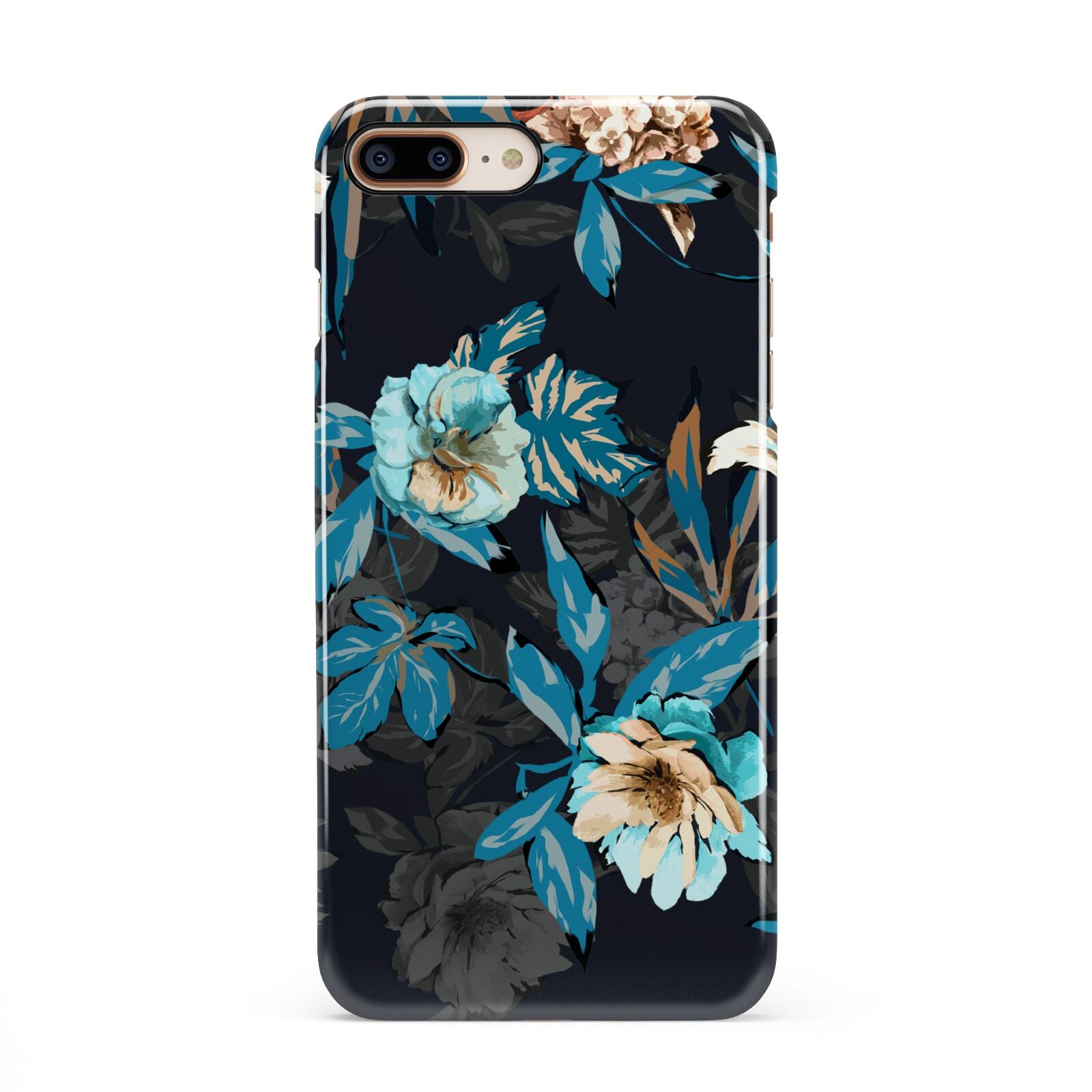 Blossom Flowers iPhone 8 Plus 3D Snap Case on Gold Phone