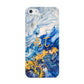 Blue And Gold Marble Apple iPhone 5 Case