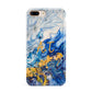 Blue And Gold Marble Apple iPhone 7 8 Plus 3D Tough Case