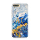 Blue And Gold Marble Huawei Y6 2018