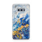 Blue And Gold Marble Samsung Galaxy S10E Case