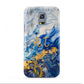 Blue And Gold Marble Samsung Galaxy S5 Mini Case
