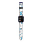 Blue Butterflies with Initial and Name Apple Watch Strap Size 38mm with Blue Hardware