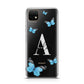 Blue Butterflies with Initial and Name Huawei Enjoy 20 Phone Case