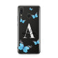 Blue Butterflies with Initial and Name Huawei Nova 3 Phone Case