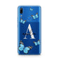 Blue Butterflies with Initial and Name Huawei P Smart Z