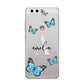Blue Butterflies with Initial and Name Huawei P10 Phone Case