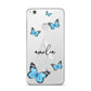 Blue Butterflies with Initial and Name Huawei P8 Lite Case