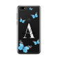 Blue Butterflies with Initial and Name Huawei Y5 Prime 2018 Phone Case