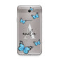 Blue Butterflies with Initial and Name Samsung Galaxy J7 2017 Case