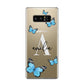 Blue Butterflies with Initial and Name Samsung Galaxy Note 8 Case