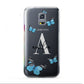 Blue Butterflies with Initial and Name Samsung Galaxy S5 Mini Case