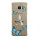 Blue Butterflies with Initial and Name Samsung Galaxy S7 Edge Case