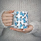Blue Butterflies with Name 10oz Mug Alternative Image 5