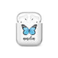 Blue Butterflies with Name AirPods Case