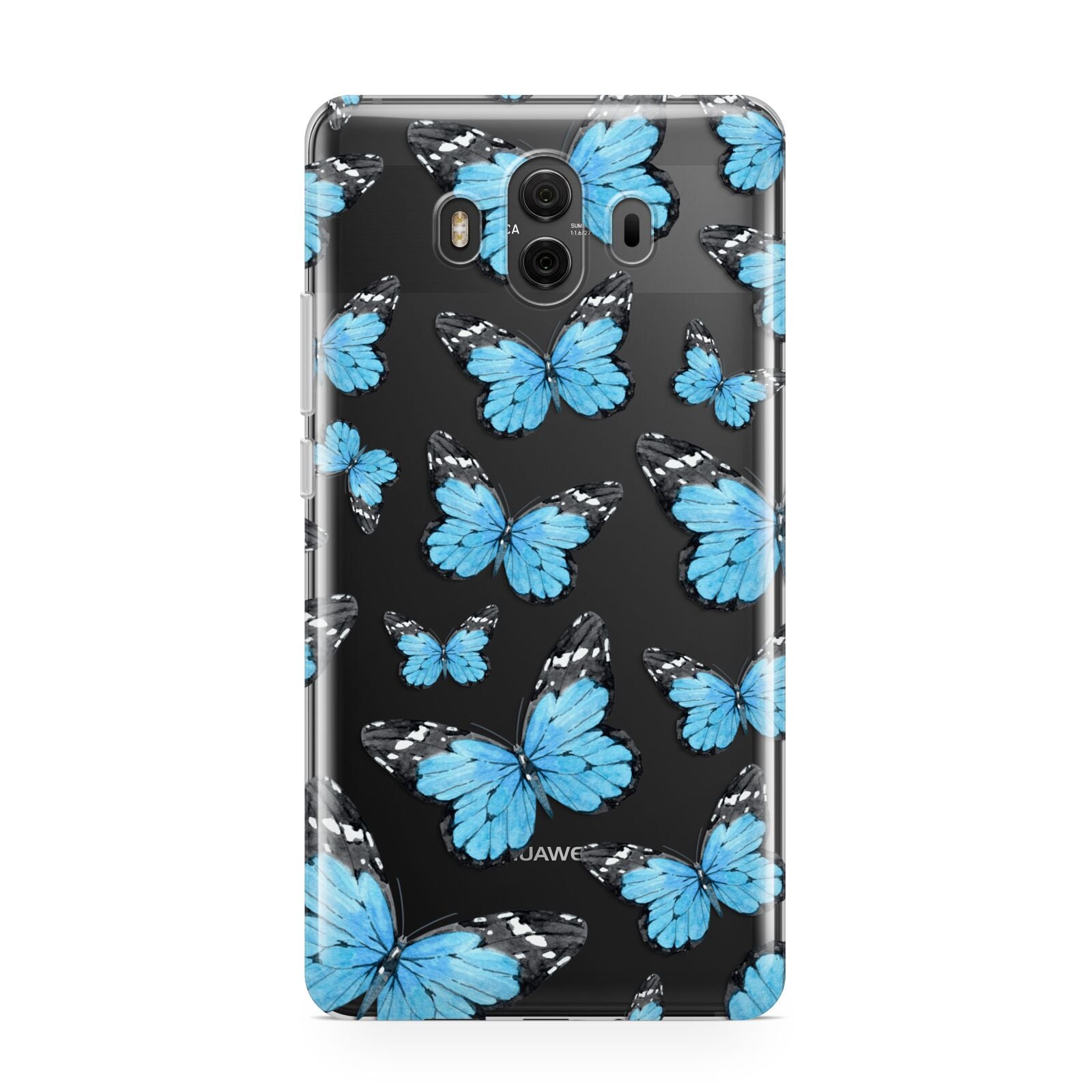 Blue Butterfly Huawei Mate 10 Protective Phone Case