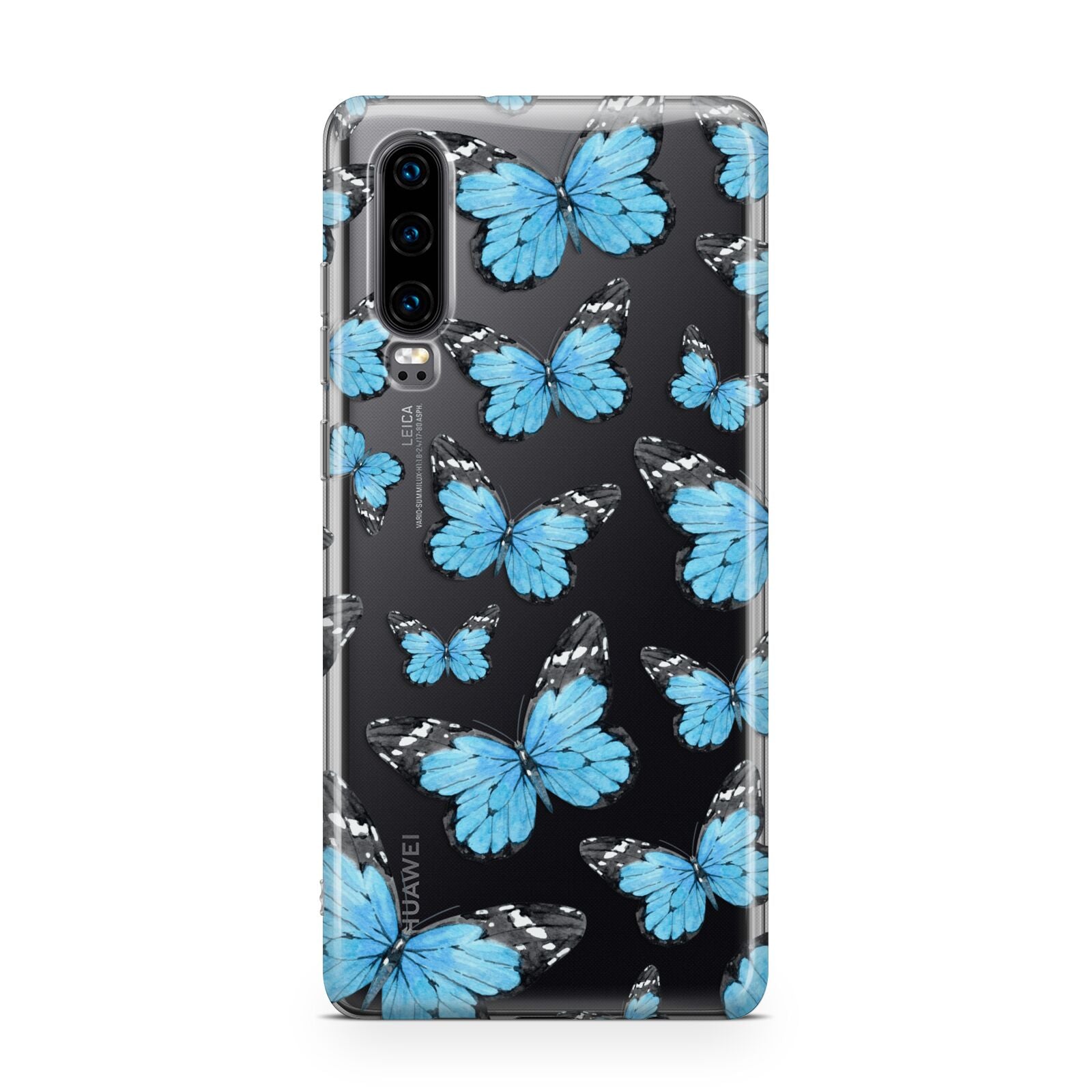 Blue Butterfly Huawei P30 Phone Case