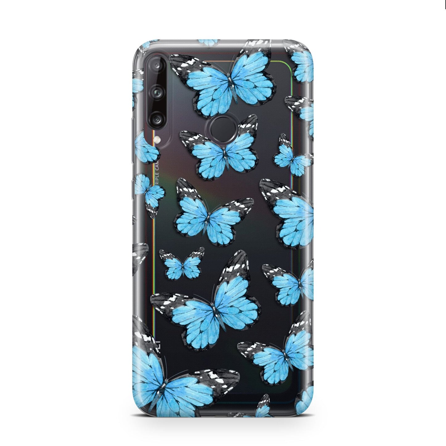 Blue Butterfly Huawei P40 Lite E Phone Case