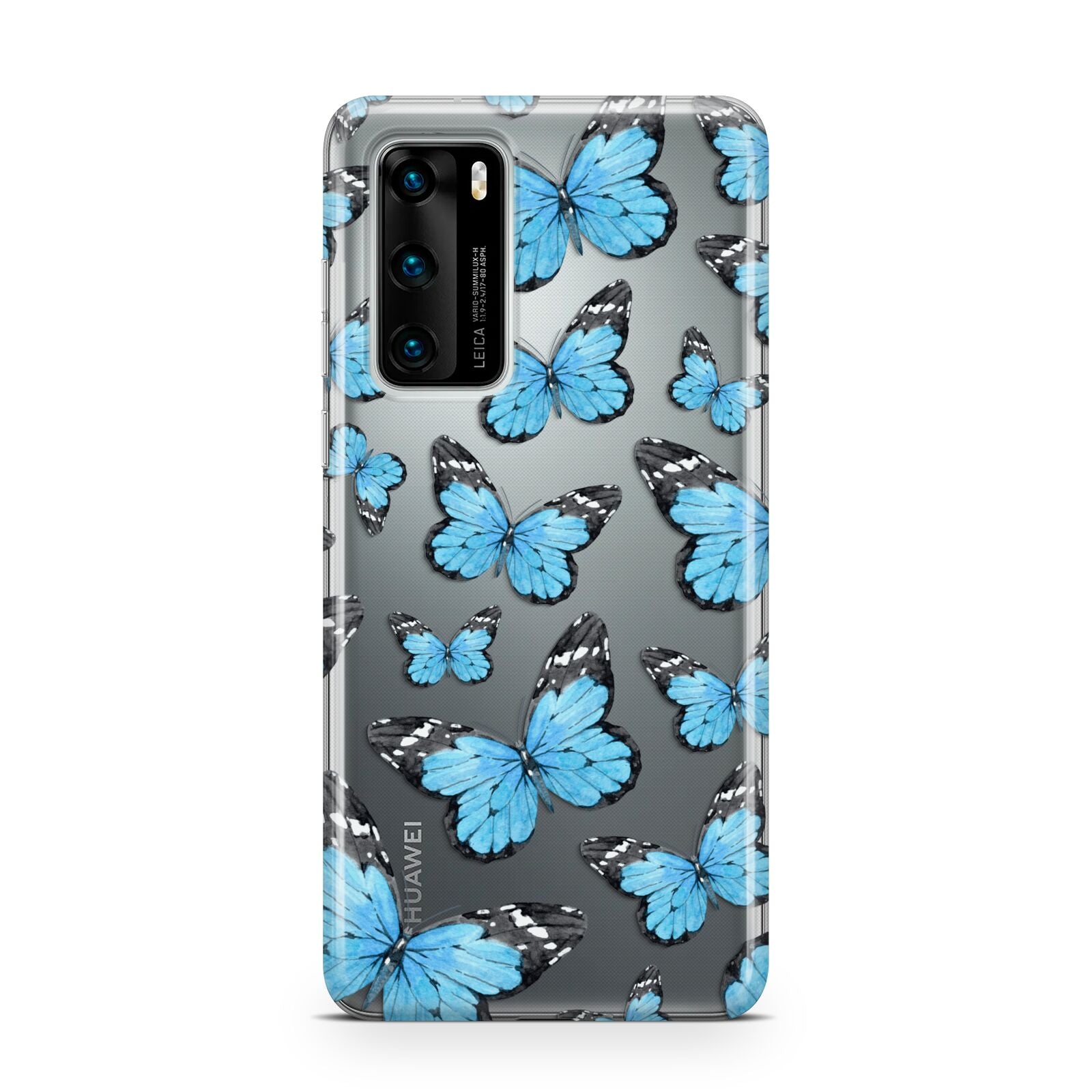Blue Butterfly Huawei P40 Phone Case