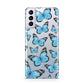 Blue Butterfly Samsung S21 Plus Phone Case