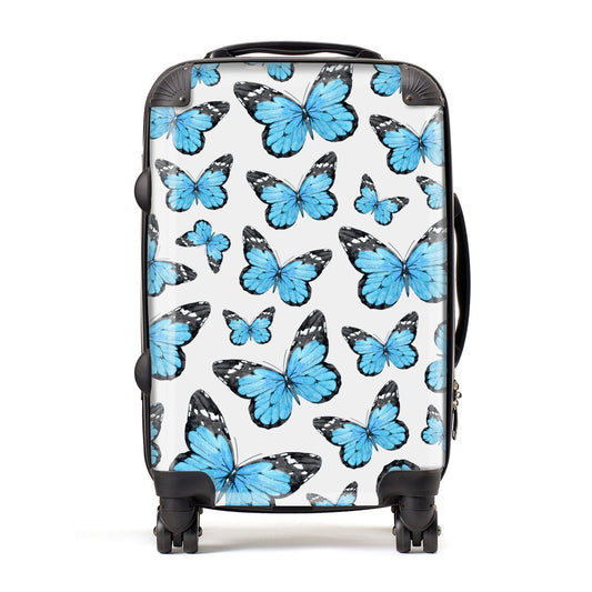 Blue Butterfly Suitcase