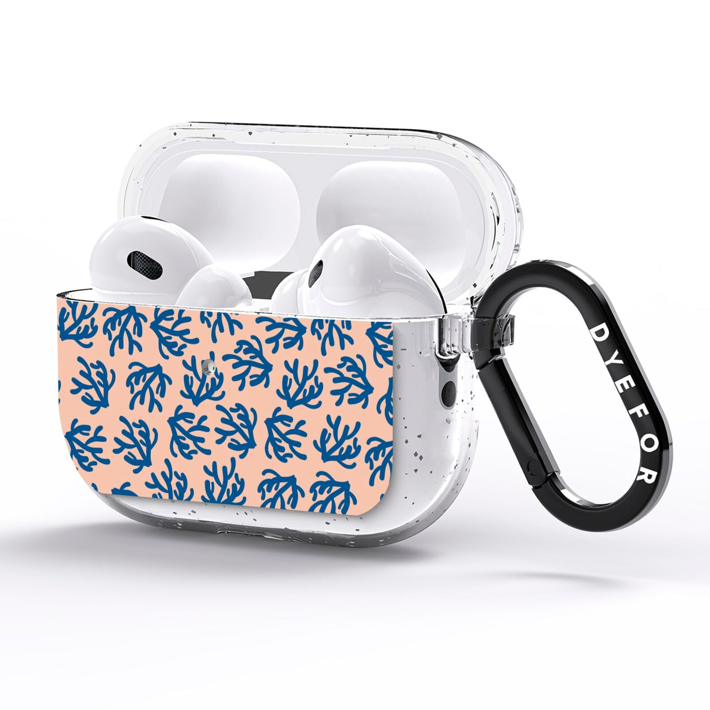 Blue Coral AirPods Pro Glitter Case Side Image