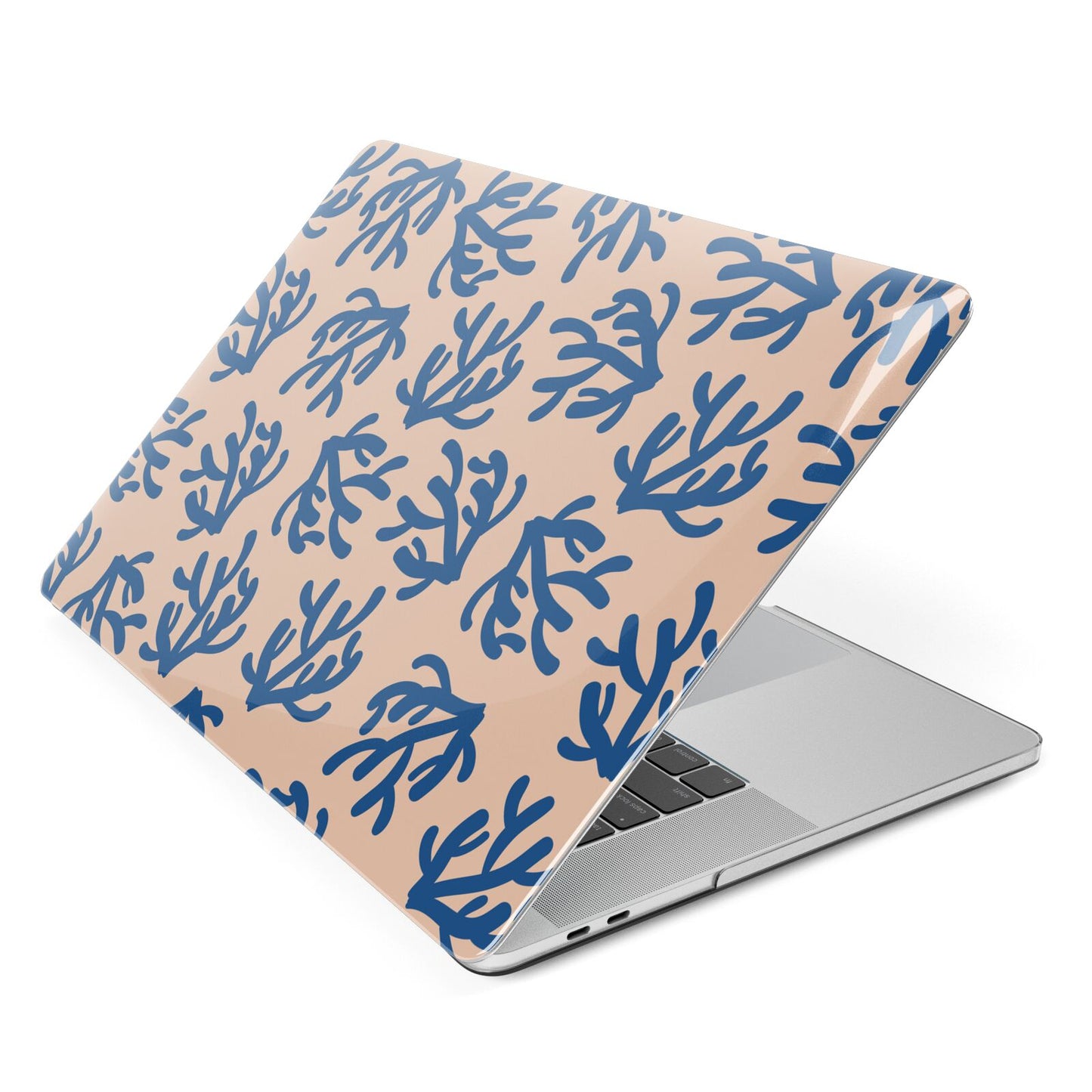 Blue Coral Apple MacBook Case Side View