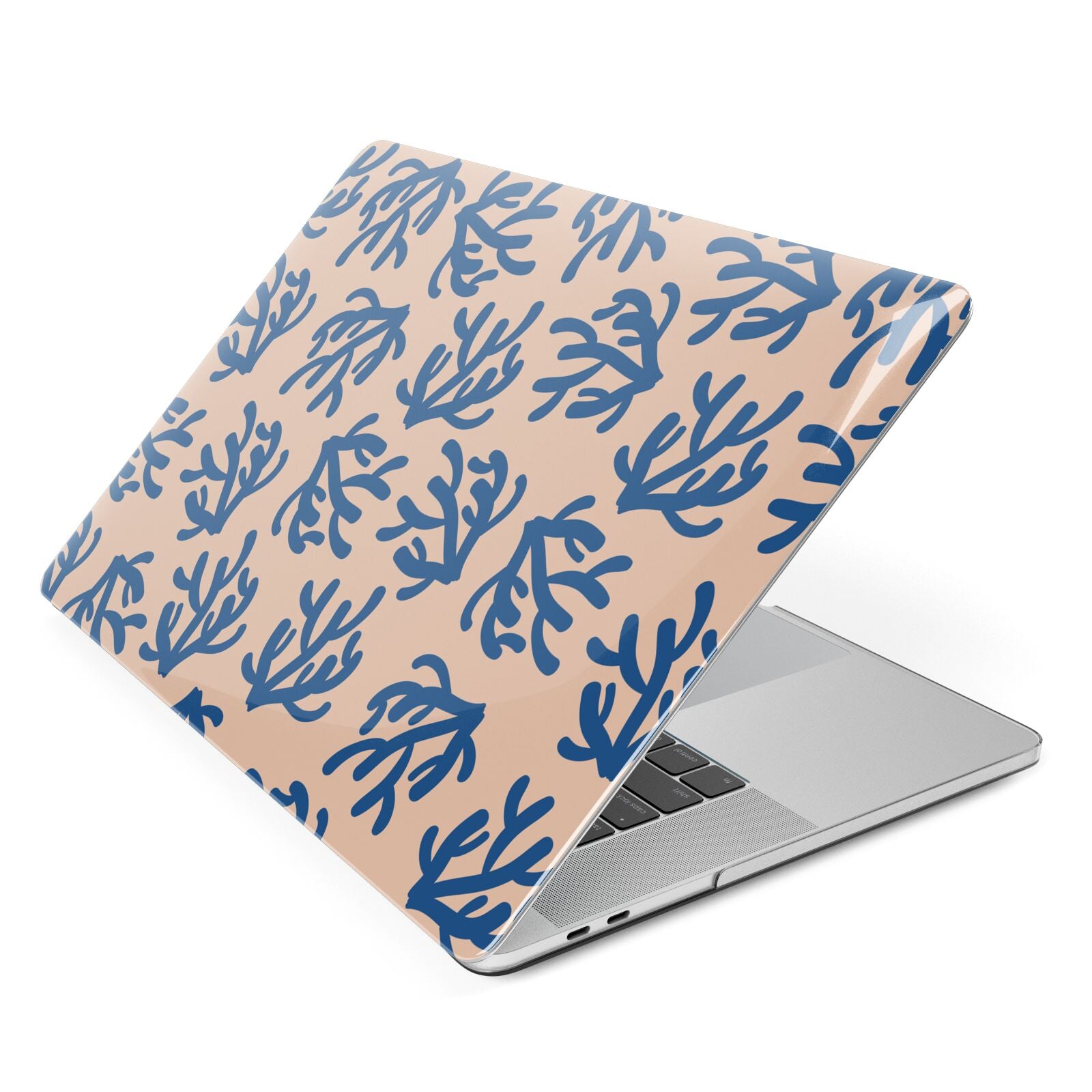 Blue Coral Apple MacBook Case Side View