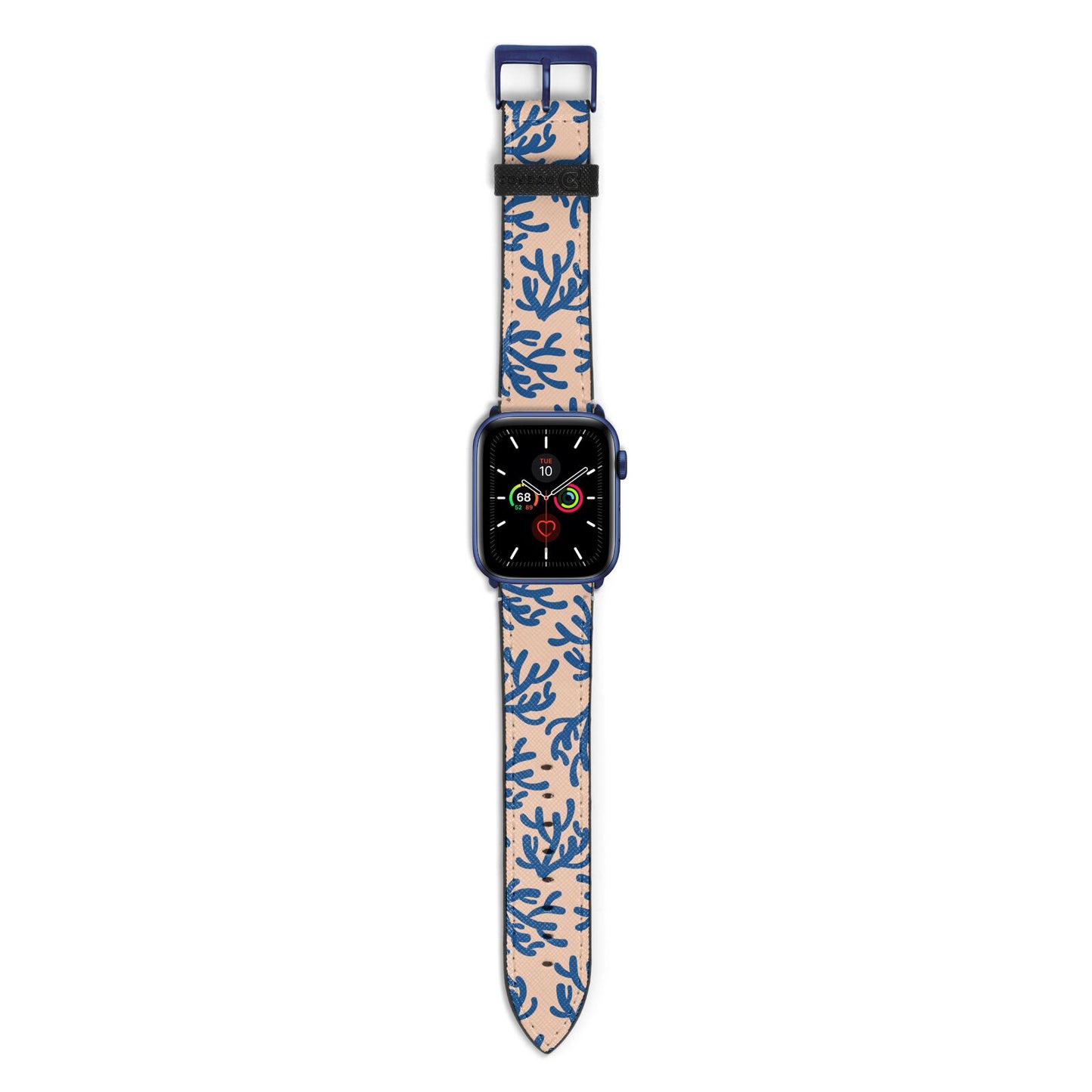 Blue Coral Apple Watch Strap with Blue Hardware