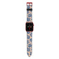 Blue Coral Apple Watch Strap with Red Hardware