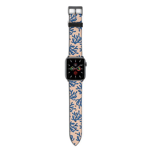 Blue Coral Apple Watch Strap with Space Grey Hardware
