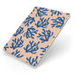 Blue Coral Apple iPad Case on Gold iPad Side View