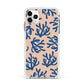 Blue Coral Apple iPhone 11 Pro Max in Silver with White Impact Case