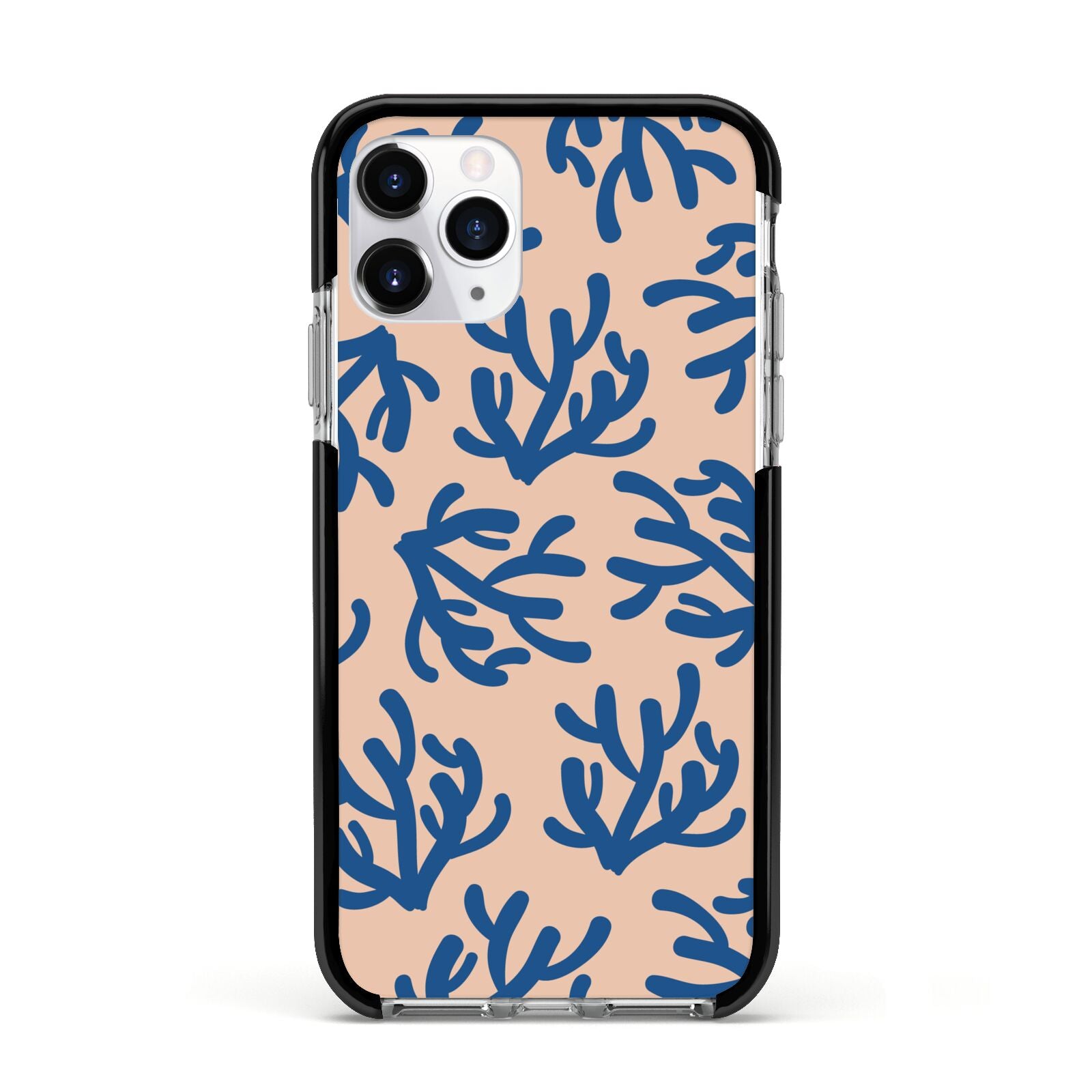 Blue Coral Apple iPhone 11 Pro in Silver with Black Impact Case