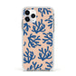 Blue Coral Apple iPhone 11 Pro in Silver with White Impact Case