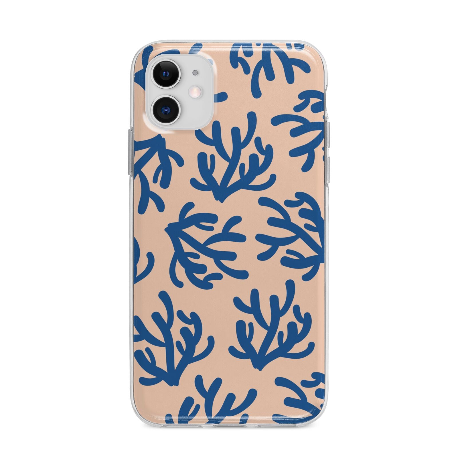 Blue Coral Apple iPhone 11 in White with Bumper Case