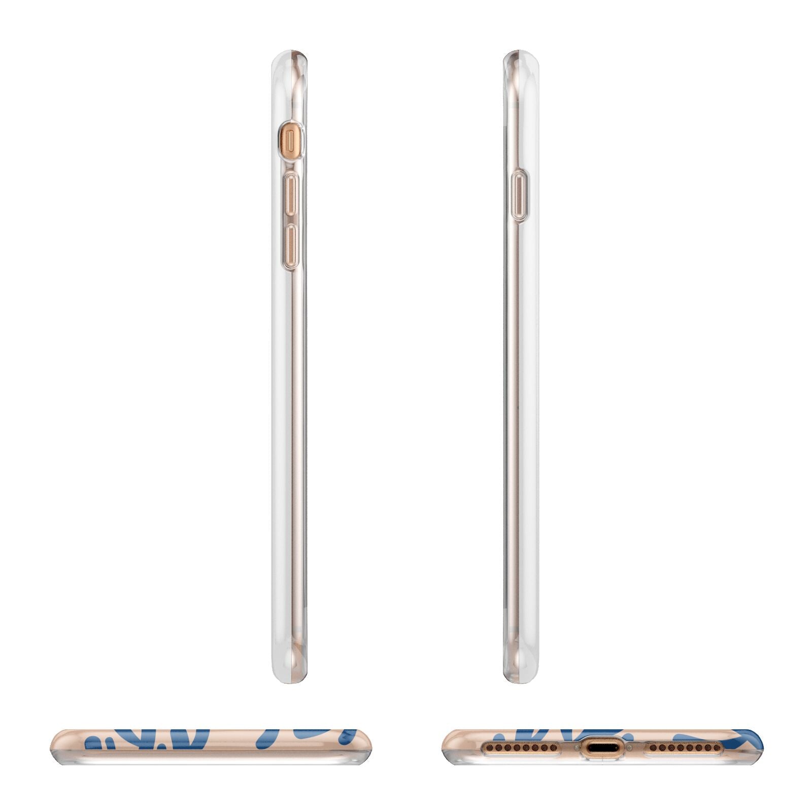 Blue Coral Apple iPhone 7 8 Plus 3D Wrap Tough Case Alternative Image Angles