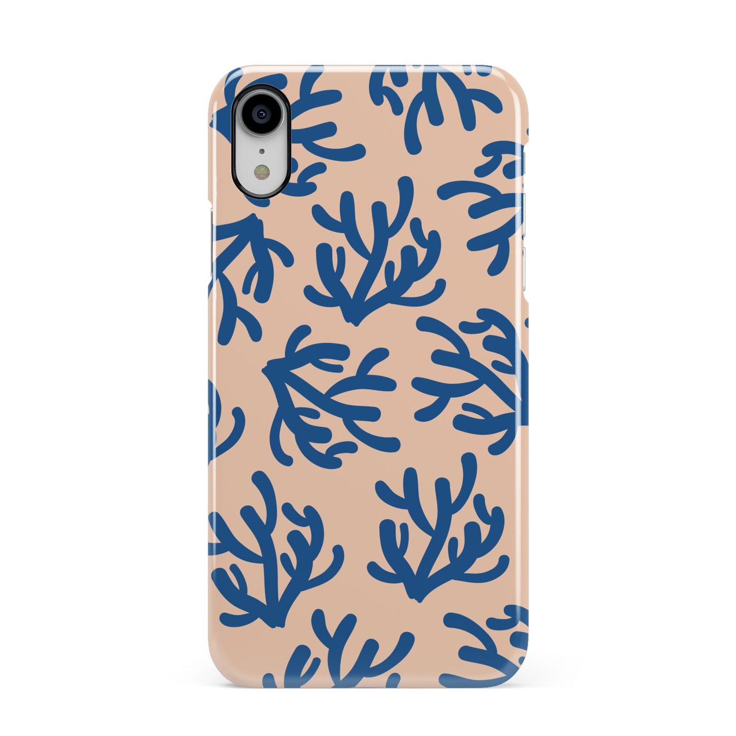 Blue Coral Apple iPhone XR White 3D Snap Case