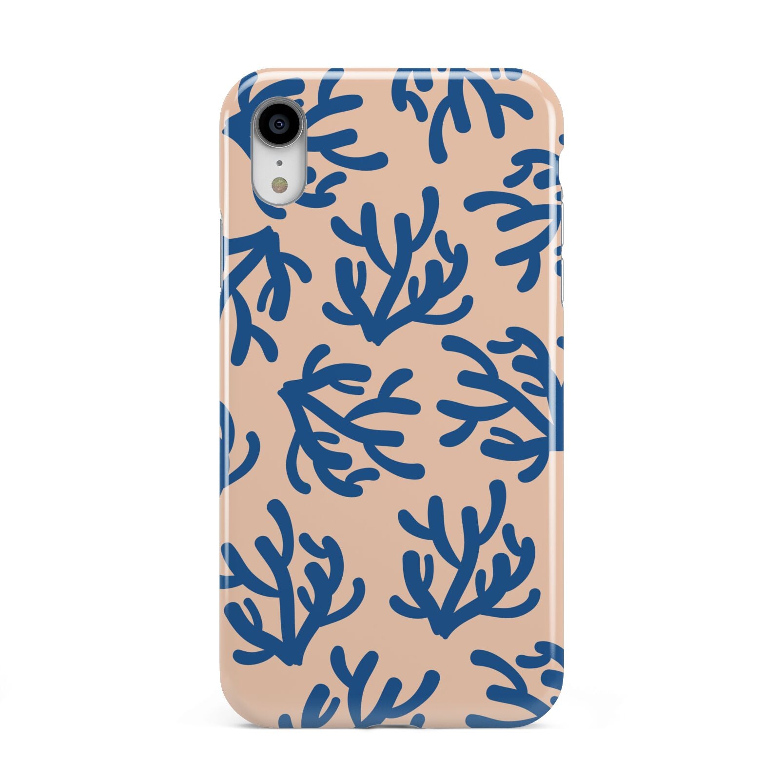 Blue Coral Apple iPhone XR White 3D Tough Case
