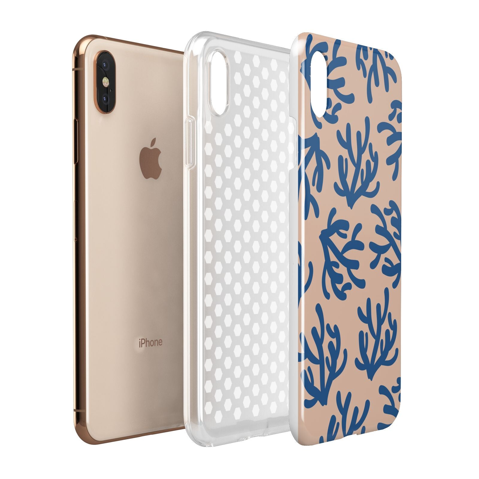 Blue Coral Apple iPhone Xs Max 3D Tough Case Expanded View