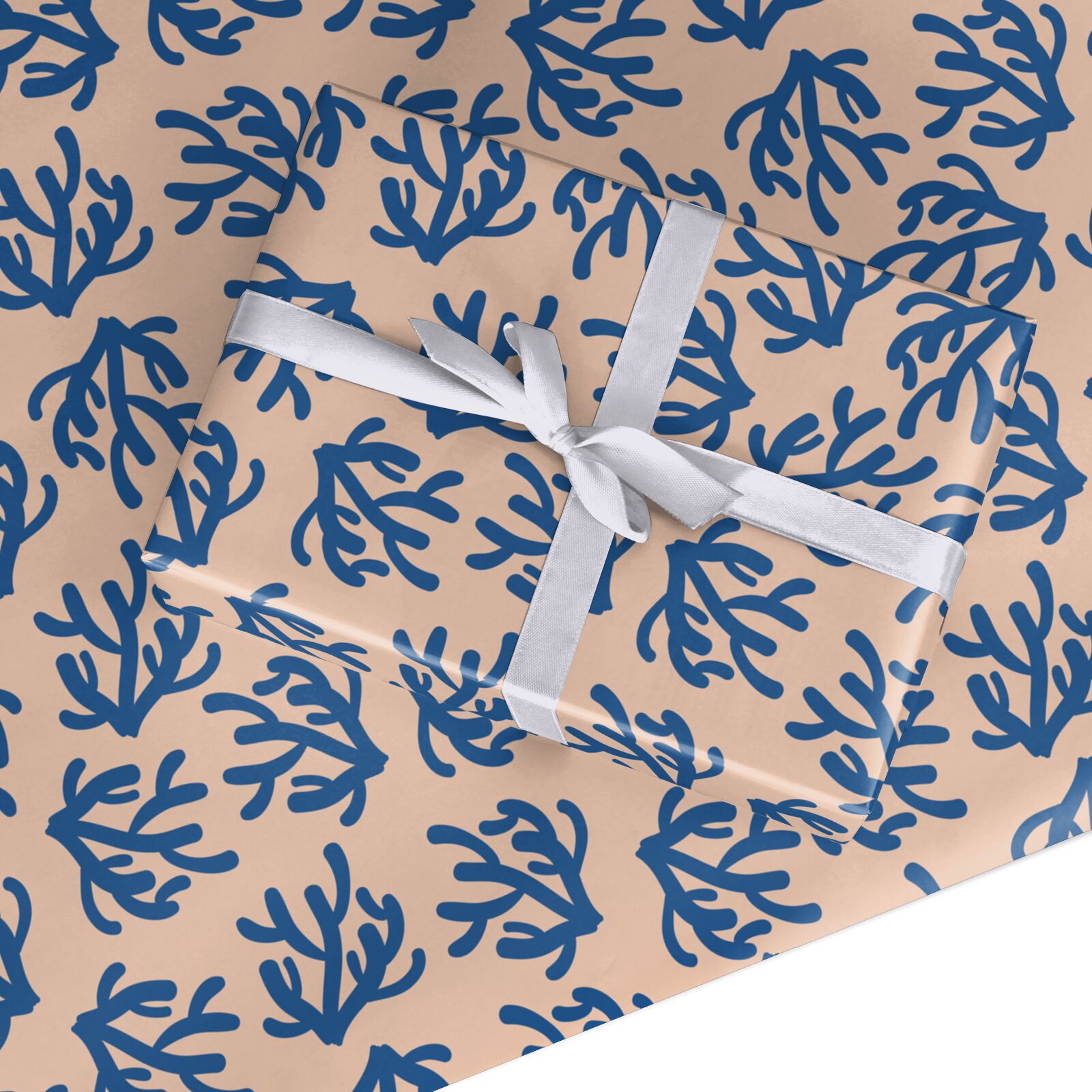 Blue Coral Custom Wrapping Paper