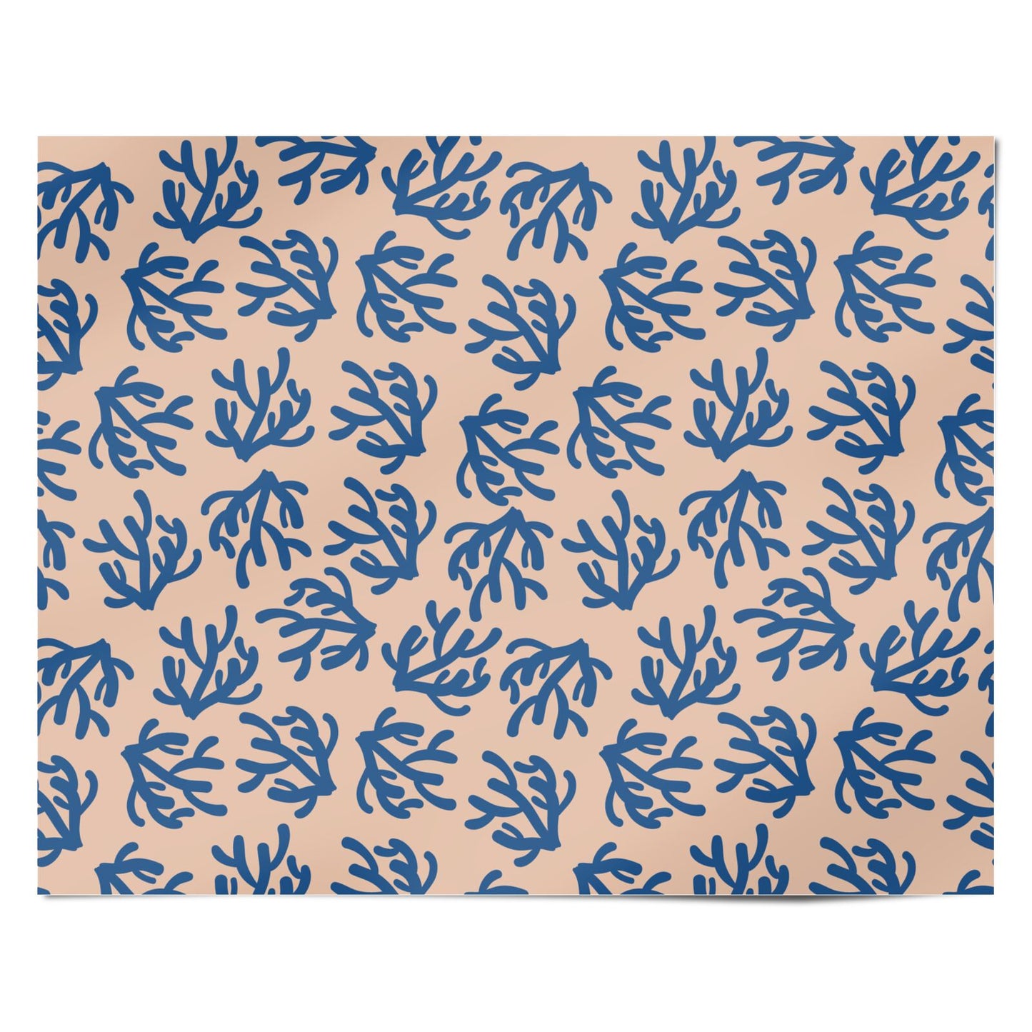 Blue Coral Personalised Wrapping Paper Alternative