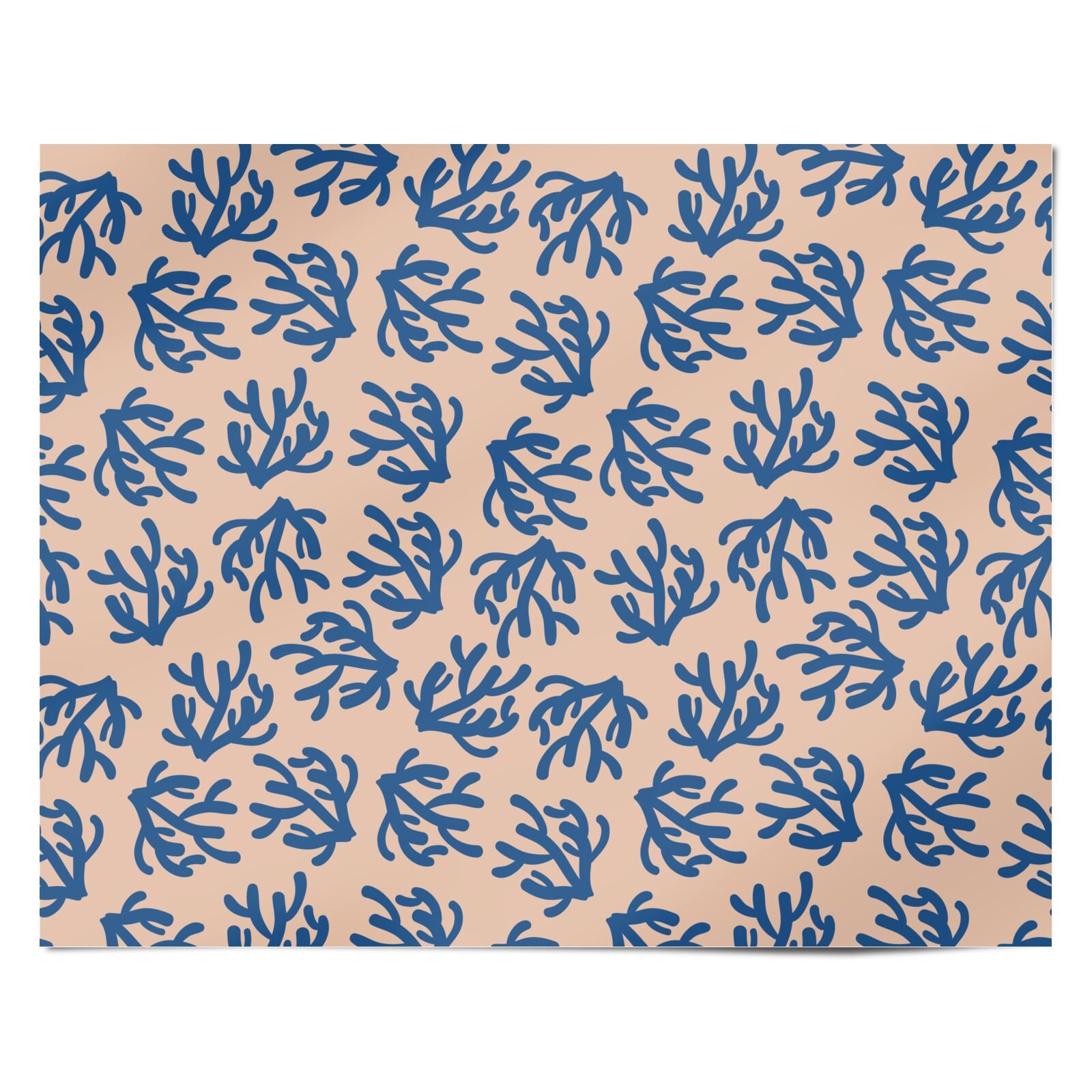 Blue Coral Personalised Wrapping Paper Alternative