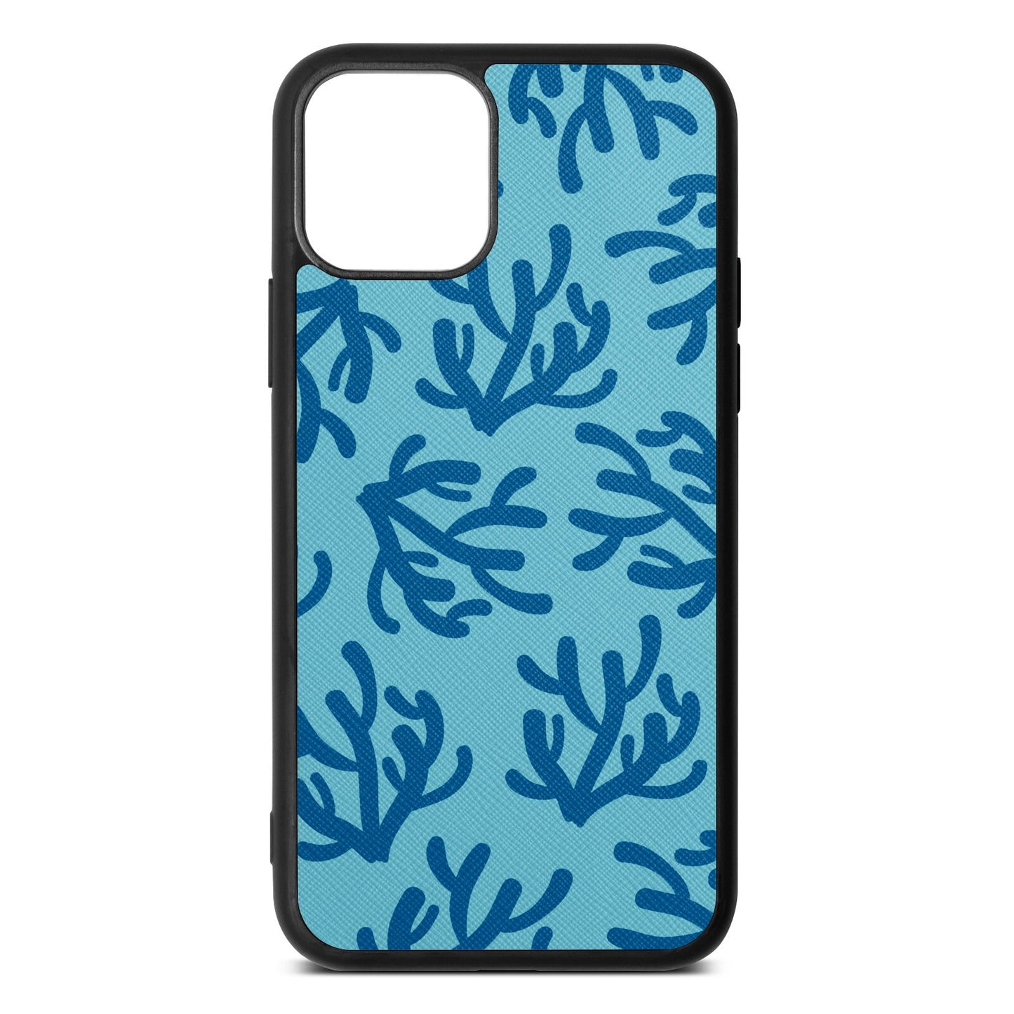 Blue Coral Sky Saffiano Leather iPhone 11 Case