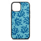 Blue Coral Sky Saffiano Leather iPhone 13 Mini Case