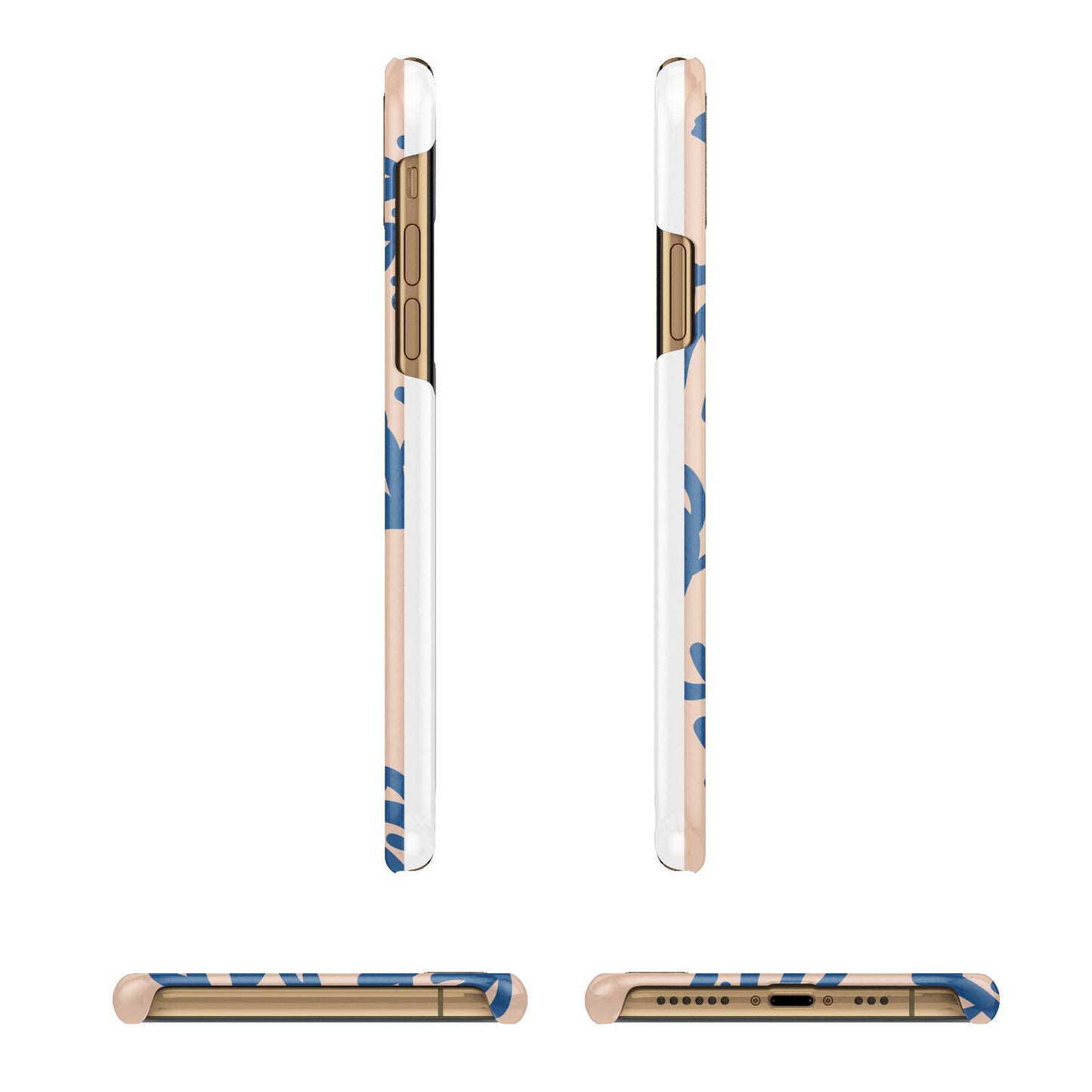 Blue Coral iPhone 11 3D Snap Case Angle Images