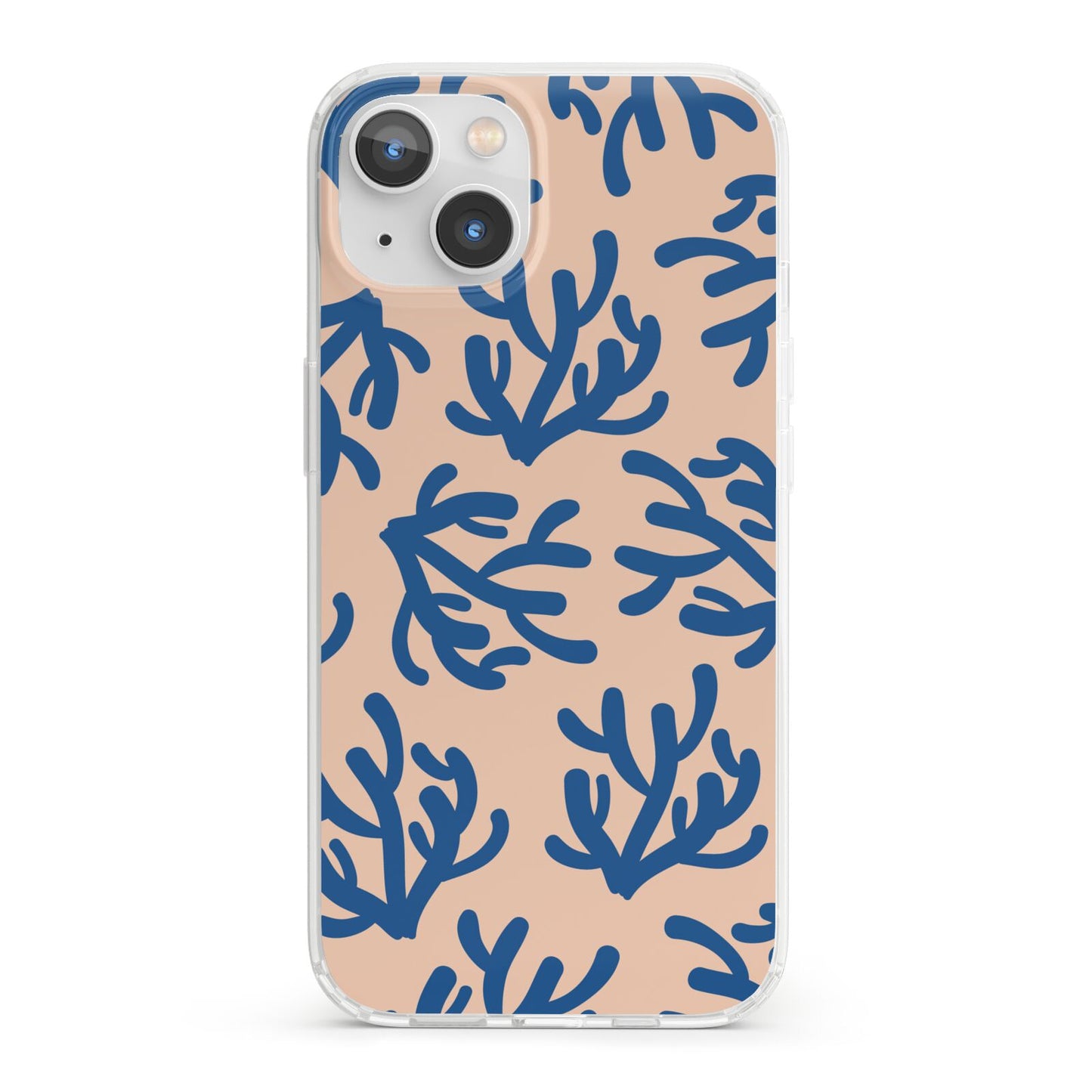 Blue Coral iPhone 13 Clear Bumper Case