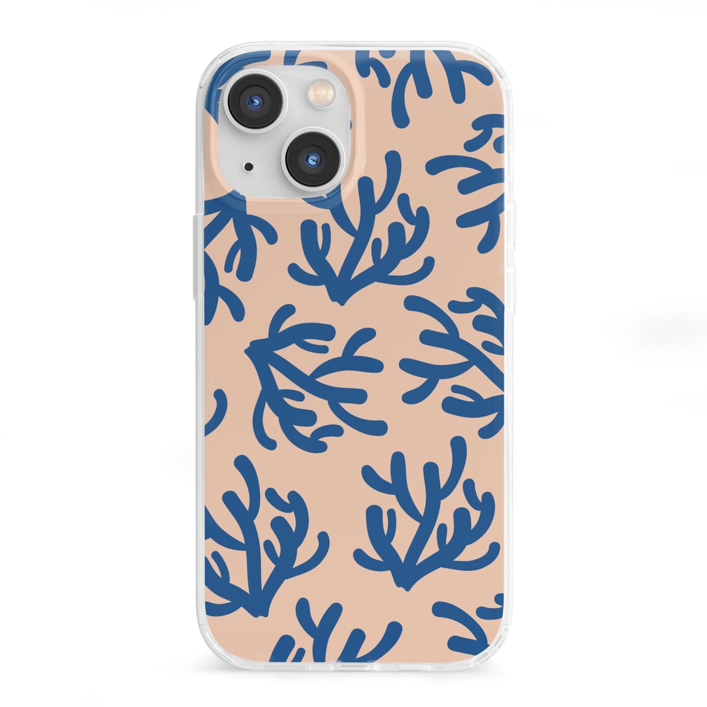 Blue Coral iPhone 13 Mini Clear Bumper Case