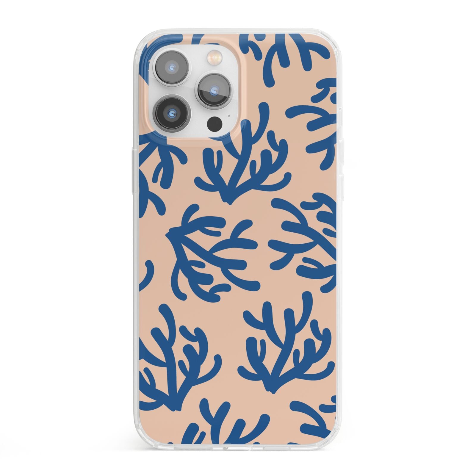 Blue Coral iPhone 13 Pro Max Clear Bumper Case